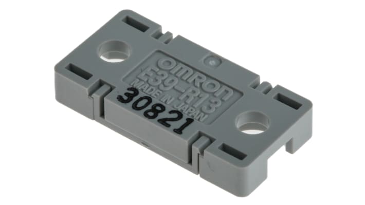 Riflettore Omron E39-R13 per sensori fotoelettrici, area 7 x 7 mm, compatibile con E3C-LD e E3T, dimensioni 24 x 12 mm.