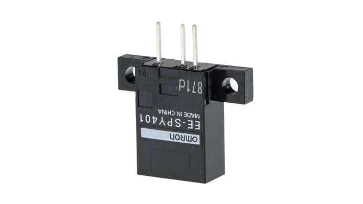 Omron EE-SPY401 JPN, sensore fotoelettrico rettangolare a riflessione, rilevamento a 5 mm, uscita NPN, IP50, per applicazioni industriali.