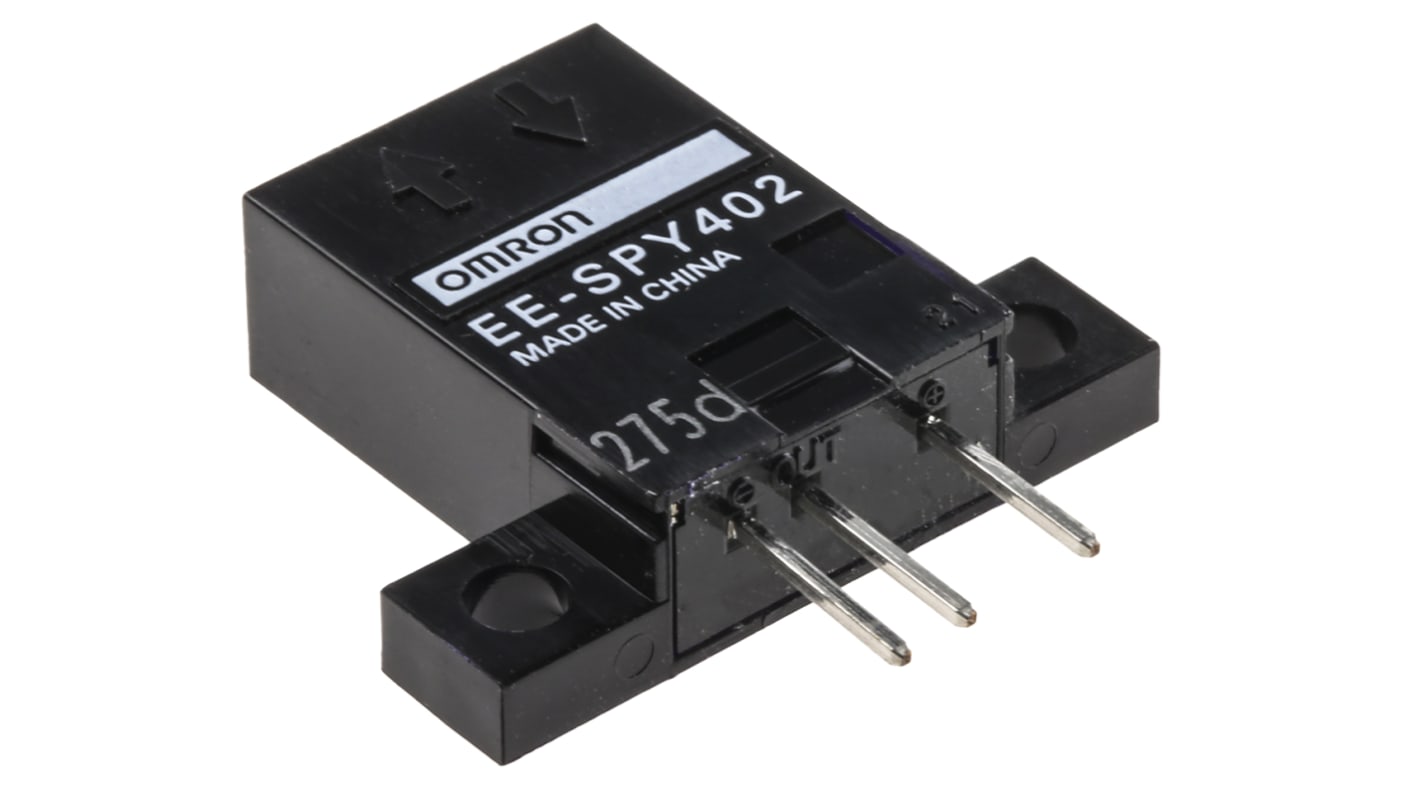 Sensore fotoelettrico Omron EE-SPY402 JPN, rettangolare a riflessione diffusa, rilevamento 5 mm, uscita NPN, IP50.