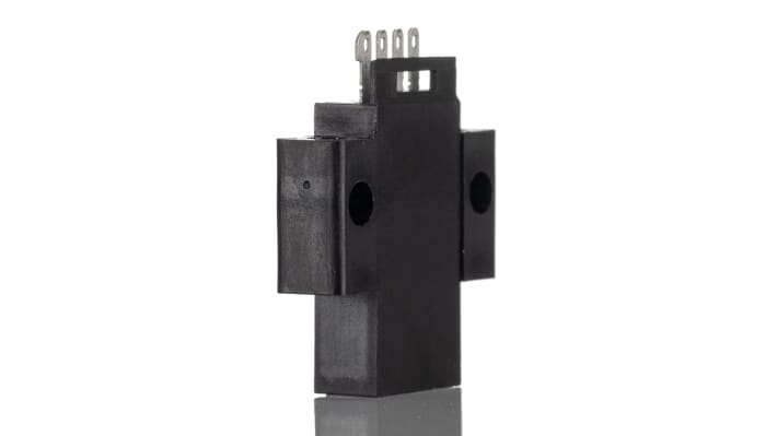 Sensore fotoelettrico Omron EE-SY672 a retroriflessione, custodia in PBT, rilevamento da 1 mm a 5 mm, uscita NPN, IP50.