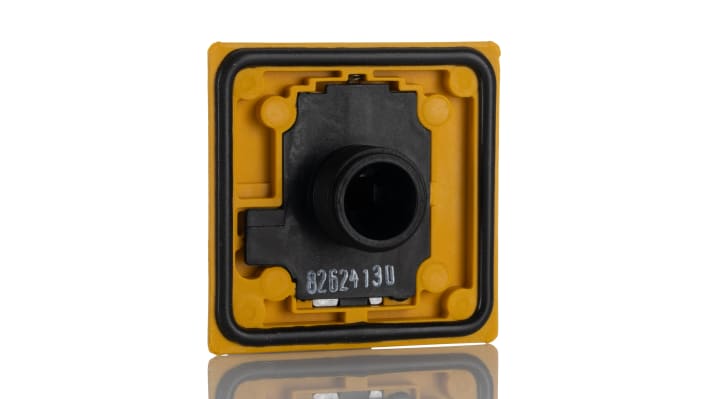 Manopola rotante ABB MSHD-LY, colore rosso/giallo, per avviatori manuali MO132, MO450, MS116. Lunghezza 57,9 mm, grado di protezione IP64.