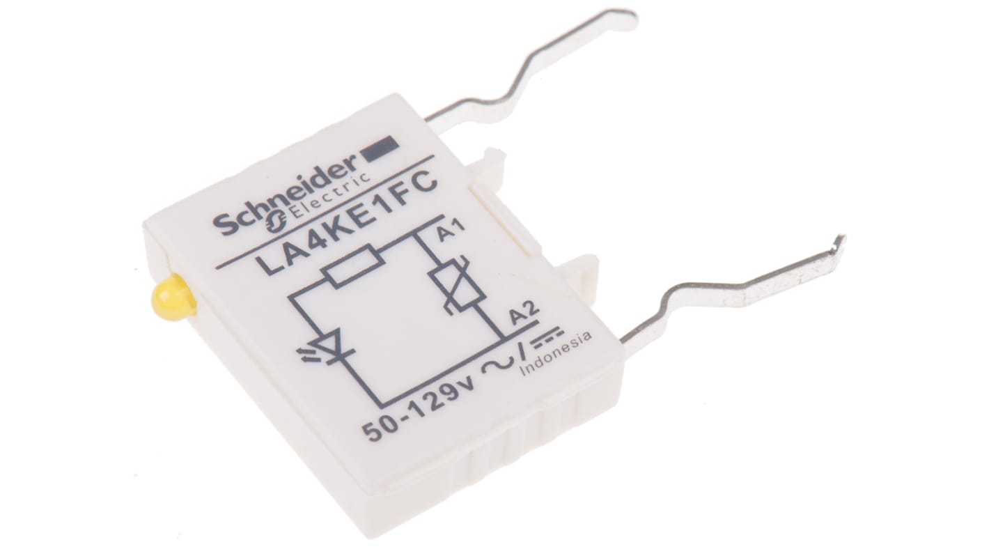 Soppressore sovratensioni Schneider Electric LA4KE1FC per Serie CA, LC, LP. Protezione bobine con LED di stato.
