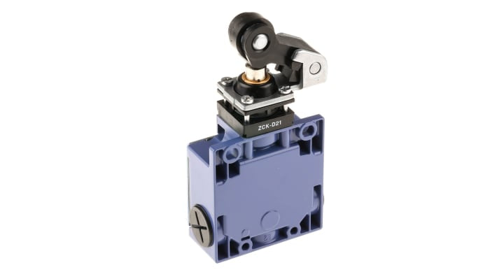 Interruttore di fine corsa Telemecanique XCKM121 Stantuffo NO/NC IP66 - Ideale per applicazioni industriali come scale mobili e assemblaggio elettrico.