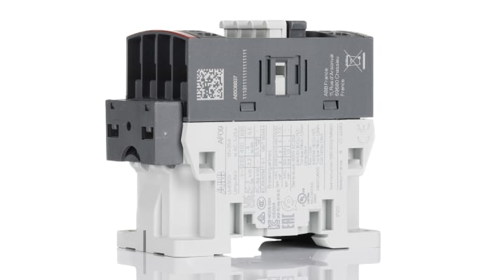 Contattore ABB 1SBL137001R1401, 3 poli 3NO+1NC, 25 A, montaggio su guida DIN, dimensioni 77x45x86 mm.