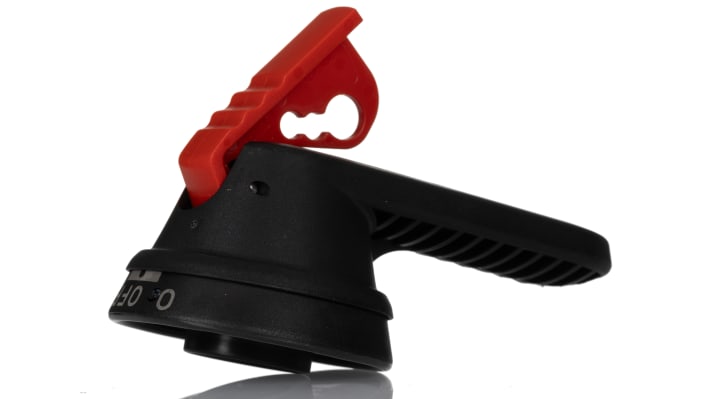 Manopola rotante ABB per interruttore automatico di potenza, colore nero, lunghezza 95 mm, grado di protezione IP65, compatibile serie 1SCA.