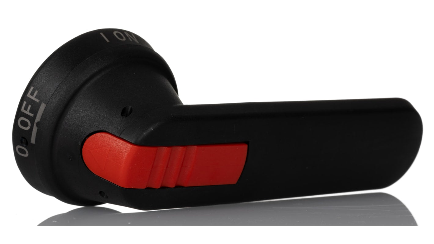 Manopola rotante ABB per interruttore automatico di potenza, lunghezza 145 mm, colore nero, grado di protezione IP65, compatibile con aste di 12 mm.