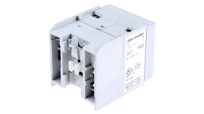 Timer Allen Bradley 100-FPTB30 per contattori 100-C, montaggio su guida DIN, ritardo alla diseccitazione, 0,3-30 secondi.