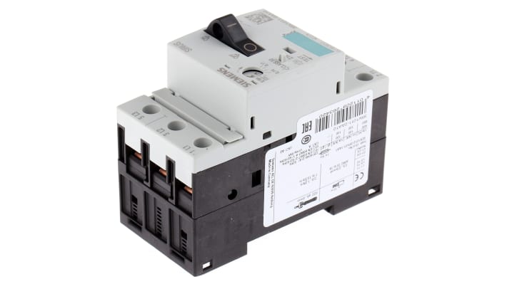Interruttore automatico del motore Siemens 3RV1011-0AA10, 0,11 → 0,16 A SIRIUS. Resistente, affidabile e certificato per applicazioni fino a 690 V.