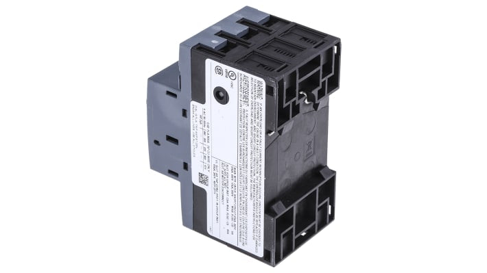 Interruttore automatico motore Siemens 3RV1011-0GA10, 0,45-0,63 A SIRIUS per applicazioni industriali. Resistente ai cortocircuiti, lunga durata meccanica. Compatibile con guida DIN.