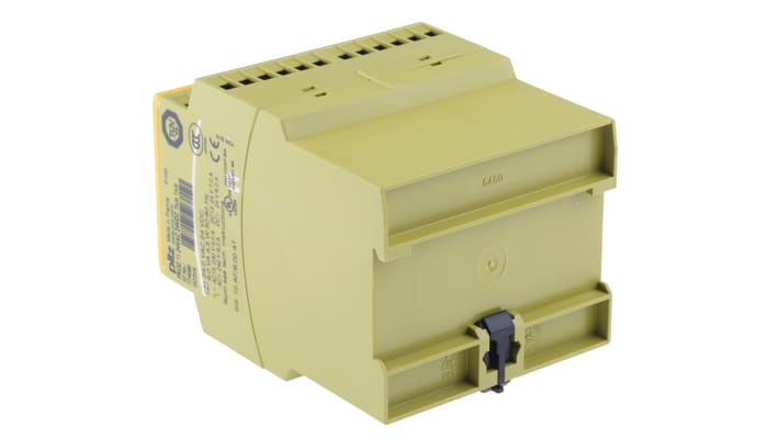 Relè di sicurezza Pilz PNOZ 11, 24V, 2 canali, 7 contatti, dimensioni 90x121x87mm, categoria di sicurezza 4.