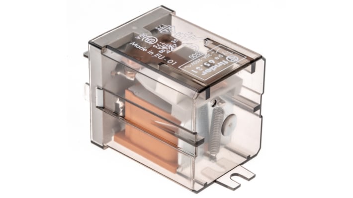 Relè monostabile Finder 65.31.8.230.0300 SPST, montaggio su flangia, 230V, dimensioni 32,2 x 36,5 x 51,5 mm.