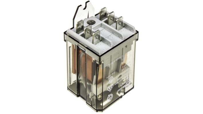 Finder Relè monostabile DPST 230V, montaggio su flangia, dimensioni 38.2 x 38.2 x 68mm, corrente massima 16A.