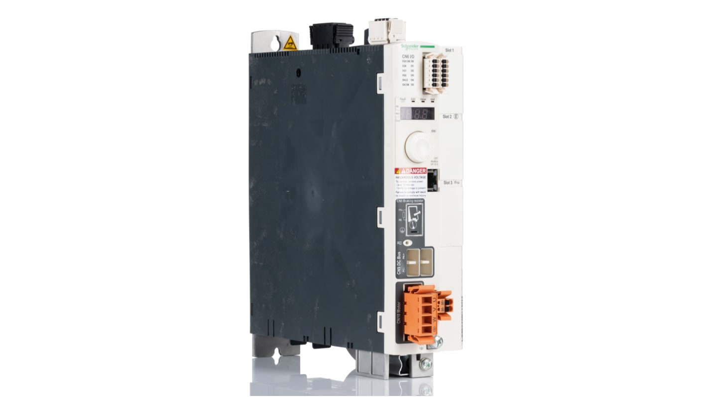 Servocomando Schneider Electric LXM32MD18N4, 1,8 kW, 480 V, con feedback encoder e funzione Safe Torque Off.