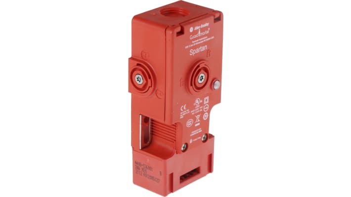 Interruttore di interblocco a solenoide Allen Bradley Guardmaster 440G-S36001, 24V, IP67, 2NC+1NO, dimensioni 58x120x35mm.