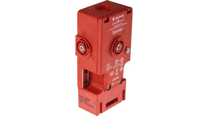 Interruttore di interblocco a solenoide Allen Bradley Guardmaster 440G-S36003, 110V, IP67, 2NC+1NO, dimensioni 35x58x120mm.