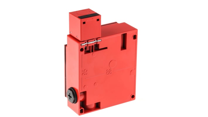 Interruttore di interblocco a solenoide Telemecanique Sensors XCSE5511, 24V, design rettangolare, IP67, 2 LED indicatori.