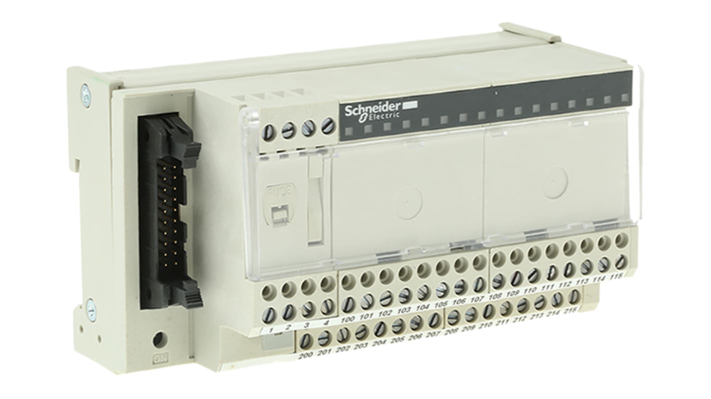 Base Schneider Electric ABE7H16R21 per Quantum PLC. Sistema Telefast 2 per cablaggio preciso e affidabile. Ottimizza le connessioni e riduci gli errori.