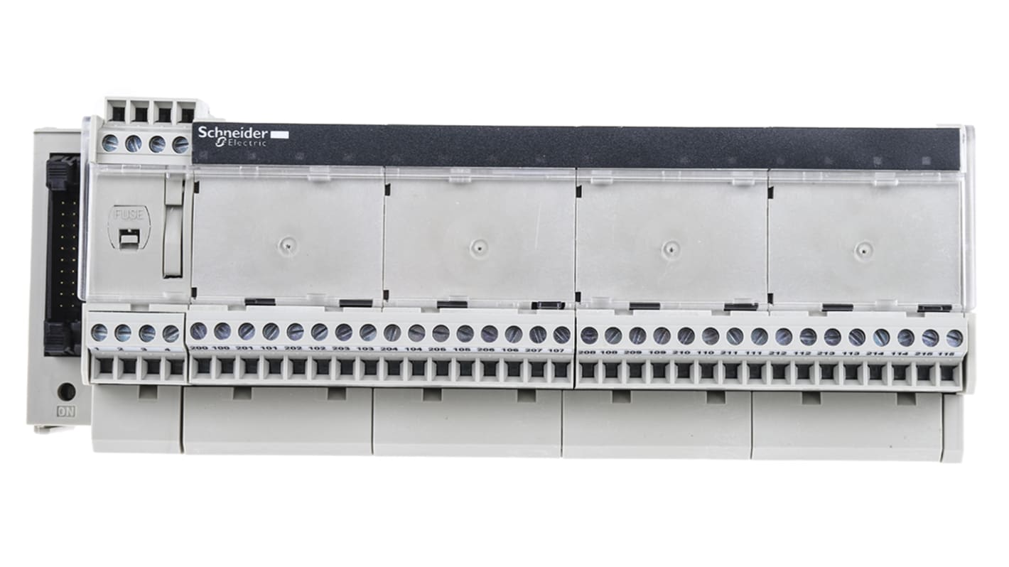 Schneider Electric ABE7R16S210 - Relè elettromeccanico con sub-base per PLC, 16 canali, distribuzione di polarità senza tensione, resistente.