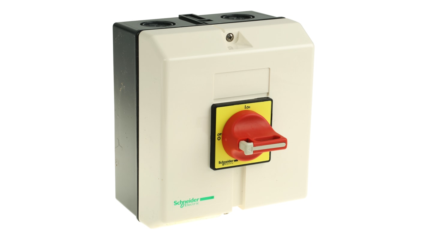 Interruttore di isolamento Schneider Electric VCF4GE, tripolare, 63A, montaggio a pannello, grado di protezione IP65. Dimensioni 170mm x 150mm x 152mm.