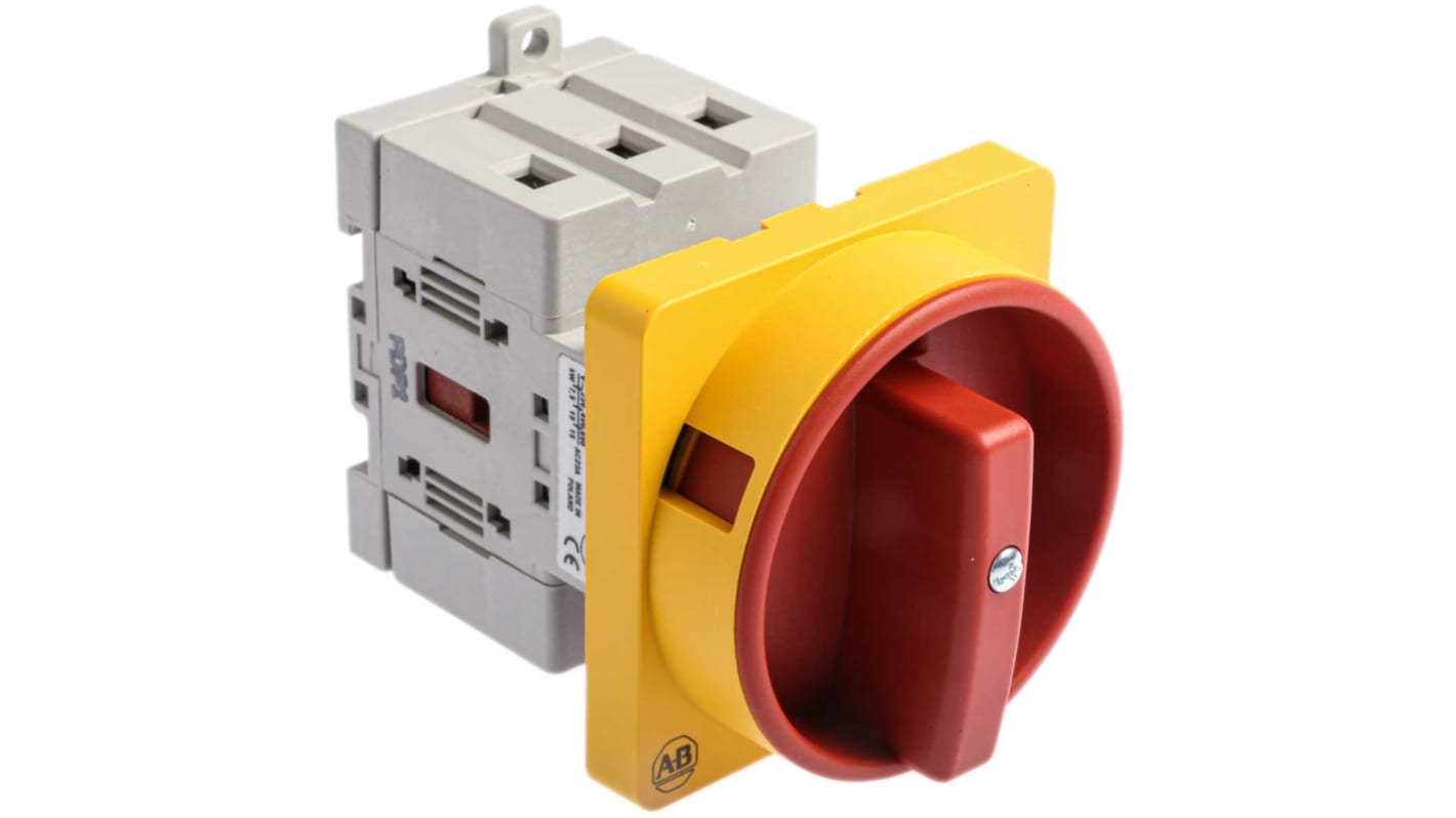 Interruttore di isolamento Allen Bradley 194E-E32-1753-6N, 3 poli, 32A, montaggio a pannello, grado di protezione IP65.