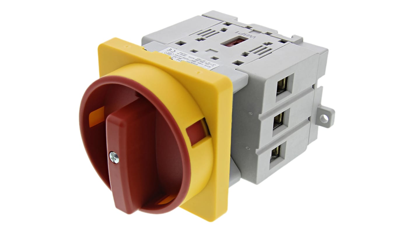 Interruttore di isolamento Allen Bradley 3 poli, 40A, montaggio a pannello, protezione IP66, dimensioni 108x54x74mm.