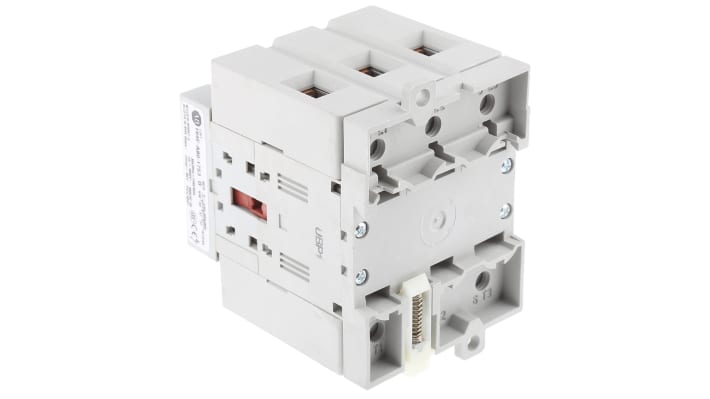 Interruttore di isolamento Allen Bradley 3 poli, 80A, 690V, IP66, montaggio su base, dimensioni 95x72x89mm.