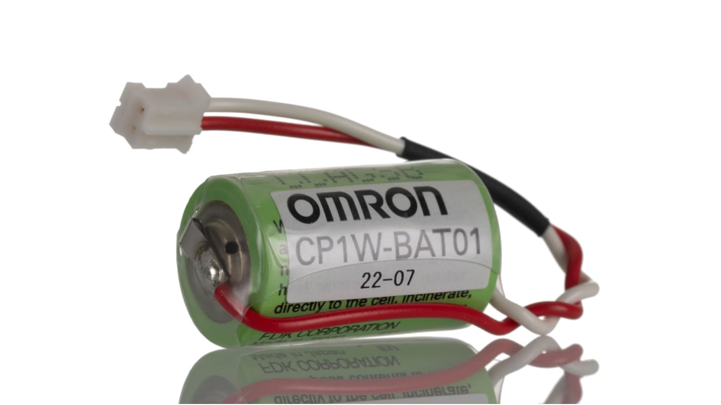 Batteria Omron CP1W-BAT01 per CPU PLC serie CP1E-N/NA - Durata 5 anni, alimentazione di backup, facile installazione. Ideale per mantenere memoria e impostazioni in caso di interruzione di potenza.
