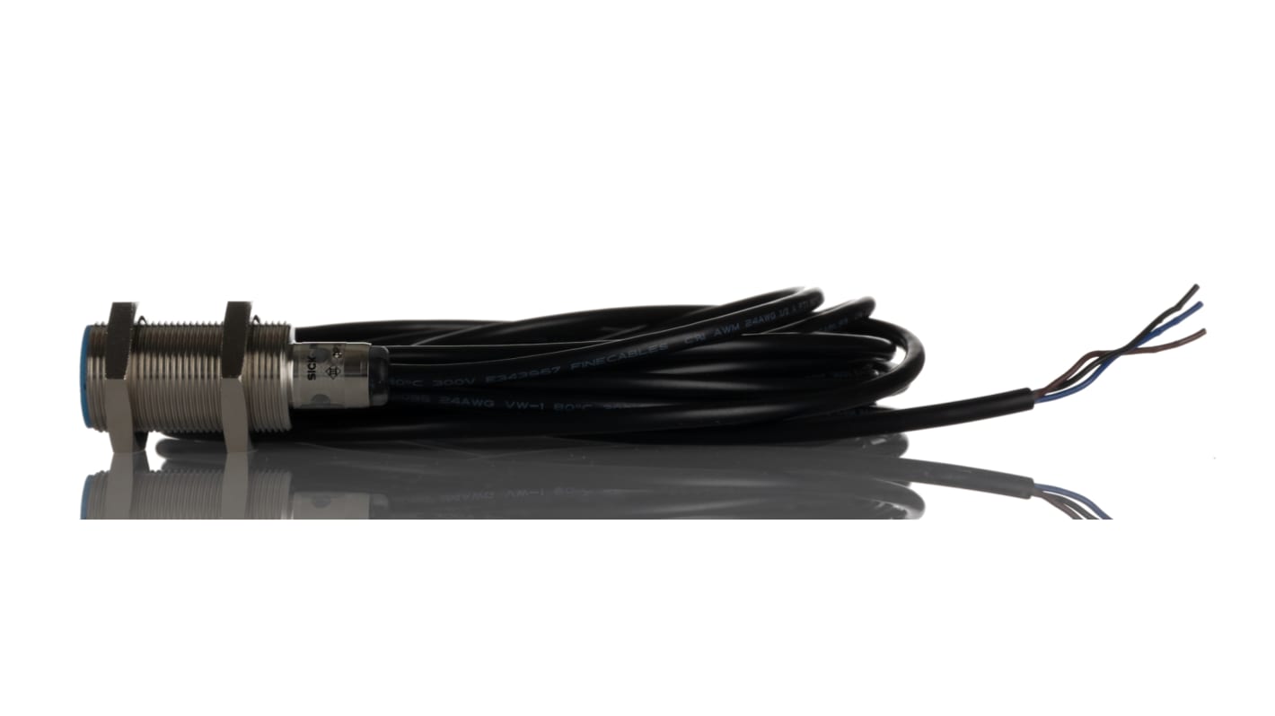 Sensore di prossimità induttivo cilindrico PNP Sick IME18-08BPOZW5K, M18 x 1, gamma di rilevamento 8 mm, IP67.