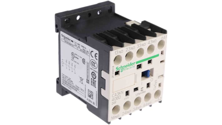 Contattore Schneider Electric CA3KN40BD, Serie TeSys K 4NO 10A per automazione e controllo. Prestazioni elevate, basso consumo, resistente alle vibrazioni.