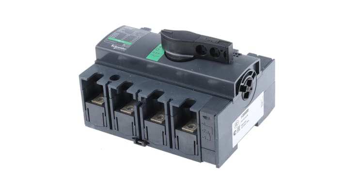Interruttore di isolamento Schneider Electric 28909, 4P, 100A, IP40 - Serie INS40/160. Ideale per circuiti di distribuzione e controllo sicuro. Conforme agli standard IEC e EN.
