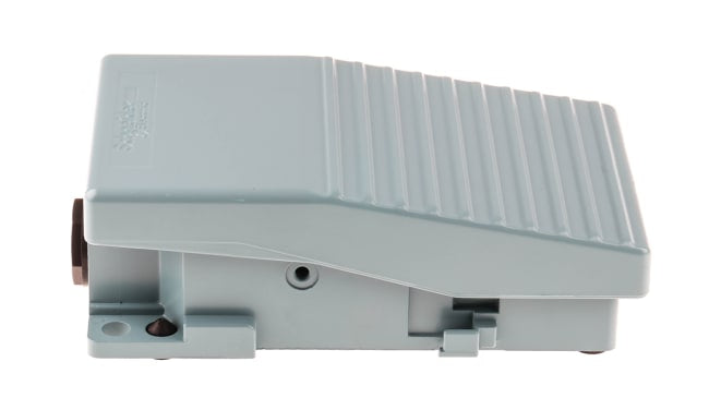 Interruttore a pedale Schneider Electric XPEM110, metallo blu IP66 1NC 1NO per automazione industriale.