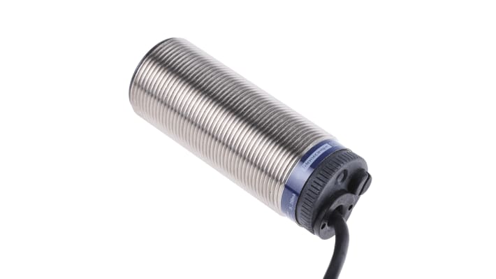 Sensore di prossimità cilindrico Telemecanique Sensors XSAV12801, M30, rilevamento 10 mm, alimentazione 24-240 V, IP67, cavo 2 m.