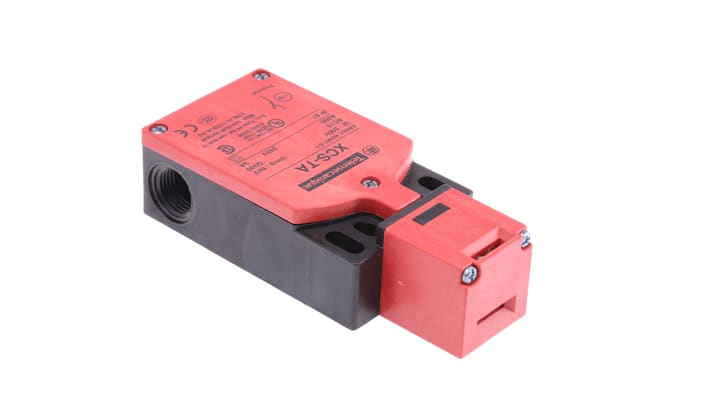 Interruttore di interblocco di sicurezza a chiave Telemecanique Sensors XCSTA792, 2NC/1NA, protezione IP67, dimensioni 114.5mm x 52mm x 30mm.
