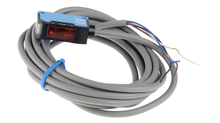 Sensore fotoelettrico rettangolare Sick WT150-P162, rilevamento 2-100 mm, uscita PNP, montaggio a pannello, grado di protezione IP67.