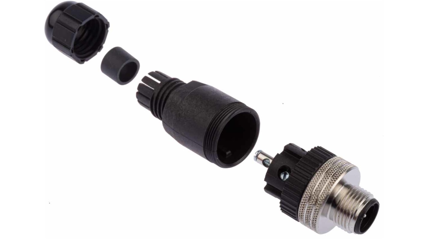 Connettore circolare M12 Micro-Change Brad da Molex - 1200710045, maschio, 5 poli, IP67 per automazione industriale. Facile montaggio su cavo, resistente e affidabile.