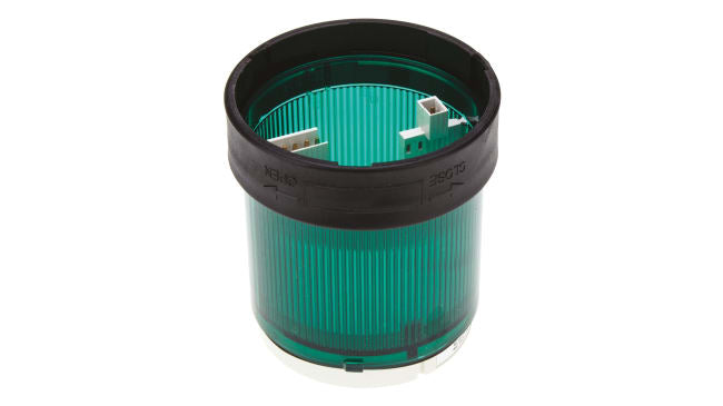 Segnalatore luminoso verde Schneider Electric XVBC33, 250V, Ø70mm h63mm. Ideale per applicazioni industriali, visibilità chiara e affidabilità.