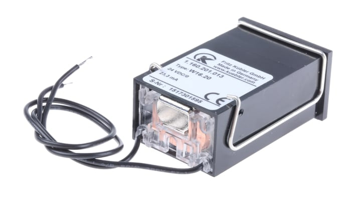 Contatore Kübler 1.160.201.013 per impulsi, 6 cifre, montaggio a pannello, alimentazione 24 V c.c., dimensioni 31 x 20 mm.