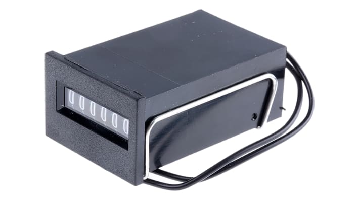 Contatore Kübler 1.160.201.012, 10Hz, 6 cifre, montaggio a pannello, alimentazione 12 V c.c., temperatura -10/+50 °C.