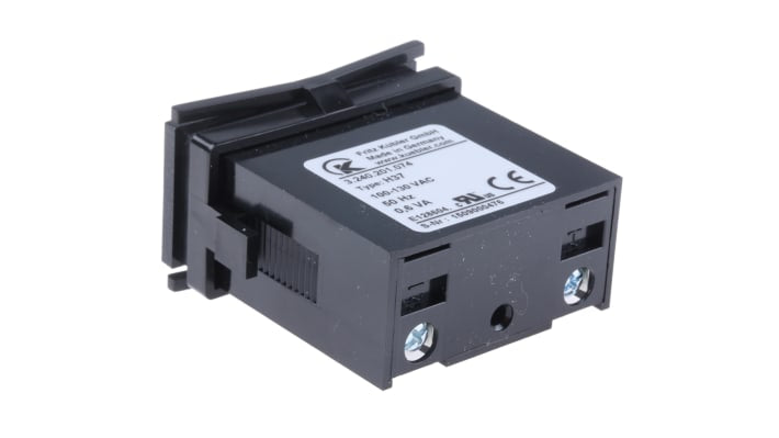 Contatore Kübler 3.240.201.074 a 7 cifre, alimentazione 100-130 V c.a., montaggio DIN 43700, dimensioni 48 x 25 mm.