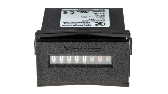 Contatore Kübler 3.240.201.075 a 7 cifre per montaggio a pannello, alimentazione 187-264 V c.a., grado di protezione IP65.