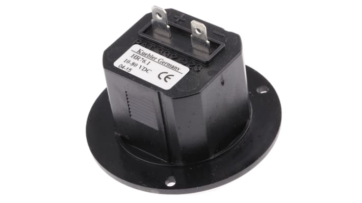 Contatore elettromeccanico Kübler 0.135.100.373, 6 cifre, montaggio a pannello, intervallo 0-99999.9, Ø 58,7 mm.