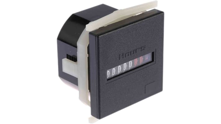 Contatore Kübler 3.220.401.074 a 7 cifre, montaggio a pannello, alimentazione 100-130 V c.a., dimensioni 48x48 mm.