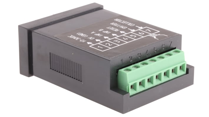 Contatore ore, minuti e secondi LED Kübler 6.524.011.300, montaggio a pannello, alimentazione 10-30 V c.c., intervallo 0,001-999999.