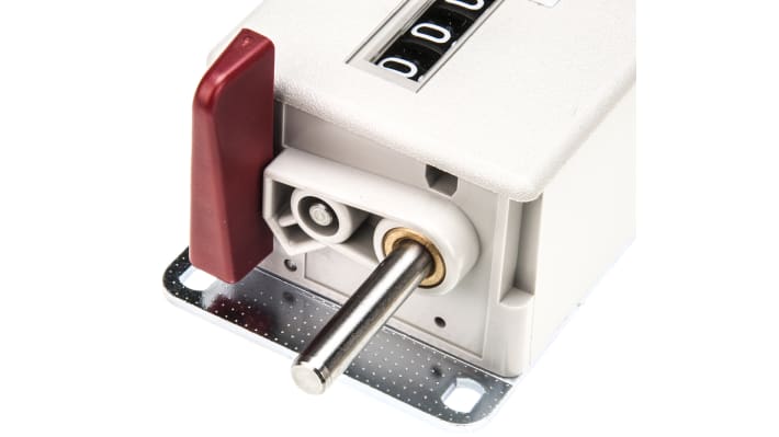 Contatore meccanico Baumer M 410.01RA03G, 5 cifre, montaggio superficiale, altezza cifra 7 mm, per conteggio industriale.