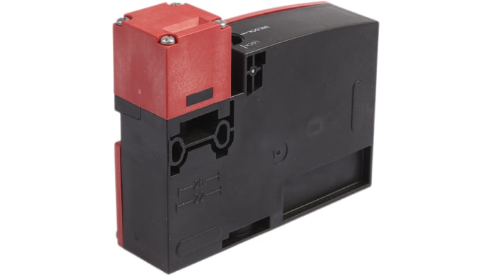 Interruttore di interblocco a solenoide Telemecanique Sensors XCSTE7312, 24V, IP67, dimensioni 33x93.5x110mm, 2 contatti NC.