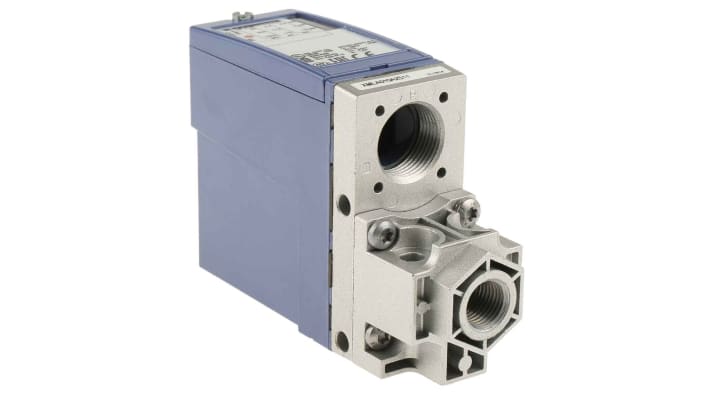 Sensore di pressione differenziale Telemecanique Sensors XMLA010A2S11, max 10 bar, uscita relè, IP66, -25/+70 °C.
