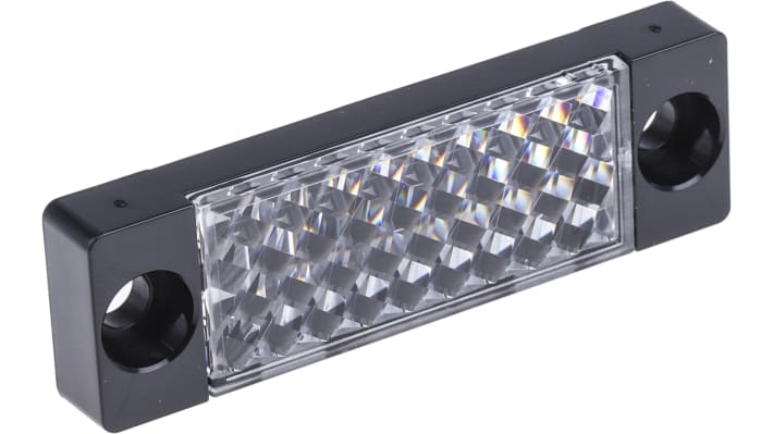 Riflettore Sick PL20A per sensori retroriflettenti, progettato per integrazione nei sistemi, con diverse opzioni di montaggio.