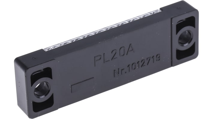 Riflettore Sick PL20A per sensori retroriflettenti, progettato per integrazione nei sistemi, con diverse opzioni di montaggio.