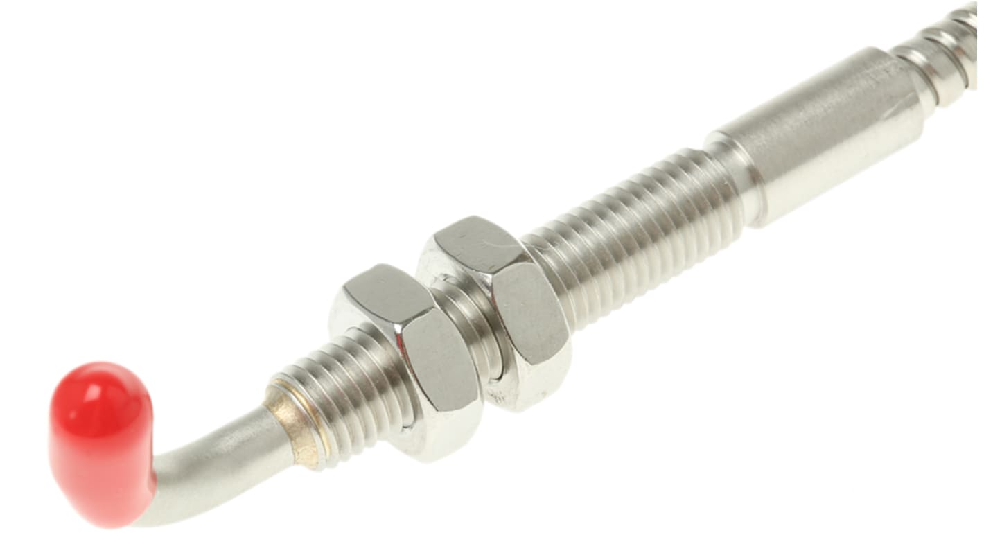 Cavo per sensore in fibra ottica WLL260, Sick LISTA32900, con rivestimento in acciaio inox e uscita PNP, montaggio senza utensili.