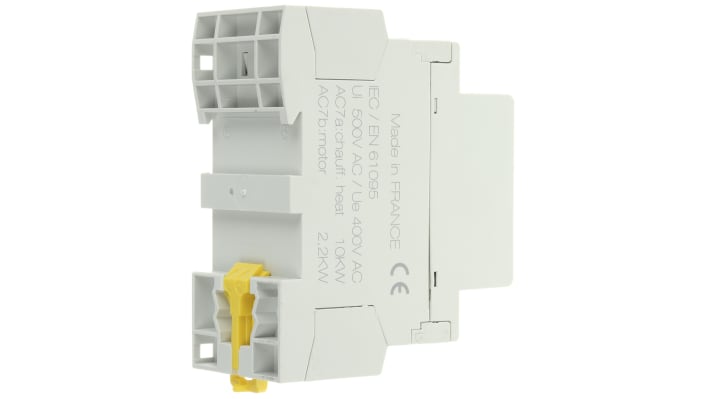Contattore 4 poli Schneider Electric GC1640M5, 16 A, 230 V, montaggio su guida DIN, dimensioni 81x35x65 mm.